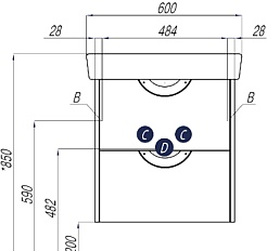 Акватон Тумба с раковиной Сильва 60 дуб фьорд – фотография-7