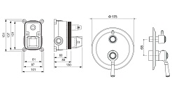 Aquatek Смеситель для душа и ванны Классик AQ1546PG полированное золото – фотография-2