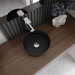 Teymi Накладная мебельная раковина Lina D31 цвет чёрный матовый T50286 – фотография-5