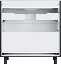 Vivon Тумба под раковину Ostin 80 напольная черная матовая – фотография-4