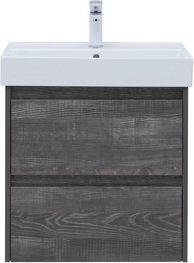Aquanet Тумба под раковину Nova Lite 60 подвесная дуб серый – картинка-3