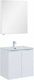 Aquanet Мебель для ванной Алвита New 70 2 дверцы подвесная белая матовая – фотография-1