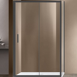 Vincea Душевой уголок Garda 150x80 VSR-1G8015CLGM профиль вороненая сталь стекло прозрачное – фотография-1