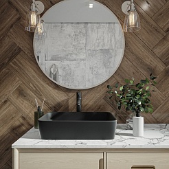 Teymi Раковина накладная в ванную Helmi 50 чёрный матовый T50293 – фотография-4