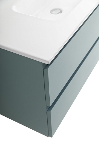 BelBagno Тумба под раковину Kraft 100 подвесная Голубой матовый – картинка-5