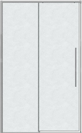 Grossman Душевая дверь в нишу Galaxy 130x195 профиль хром стекло шиншилла – фотография-1