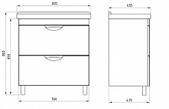 ASB-Mebel Мебель для ванной Миранда 80 – фотография-2