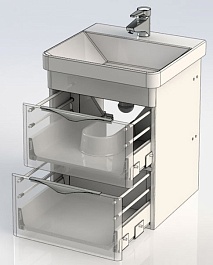 Aquanet Тумба с раковиной "Орлеан 50" белая – фотография-7