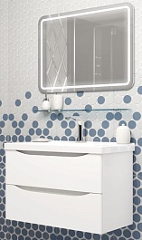  Мебель для ванной Элеганс 80 белый матовый – фотография-1