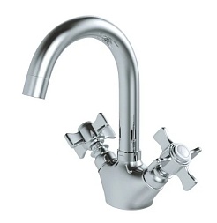 Mixline Смеситель для раковины 1/2 керамический ML30-042 "Classic" высокий излив – фотография-1