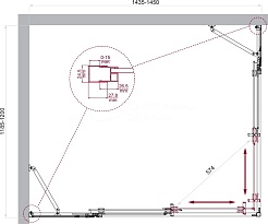 BelBagno Душевой уголок Luce 145/120 LUCE-AH-22-145/120-C-Cr профиль хром стекло прозрачное – фотография-5