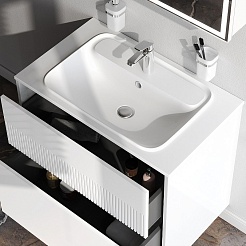 Am.Pm Тумба под раковину Func 80 подвесная белая матовая – фотография-8