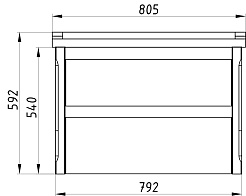 ASB-Woodline Тумба с раковиной Лорена 80 подвесная grigio – фотография-12
