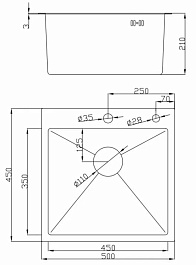 Hoffger Мойка для кухни 5045 Satin – фотография-4