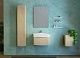 Velvex Мебель для ванной Iva 60 подвесная, светлый лен, зеркало-шкаф – фотография-18