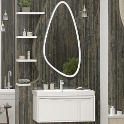 Brevita Мебель для ванной Cascade 90 подвесная белая – фотография-1