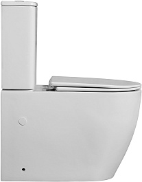 Azario Унитаз-компакт Bonelle AZ-1229A безободковый с бачком с сиденьем микролифт белый – фотография-6