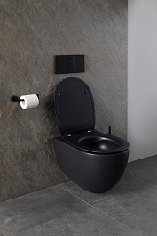 Allen Brau Унитаз подвесной Reality 4.32006.31 чёрный матовый с крышкой 4.32007.31 – фотография-13