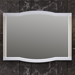 Opadiris Зеркало для ванной Лаура 120 белое с бежевой патиной – фотография-3