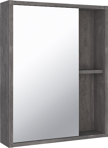 Runo Зеркальный шкаф Эко 52 железный камень – фото-1
