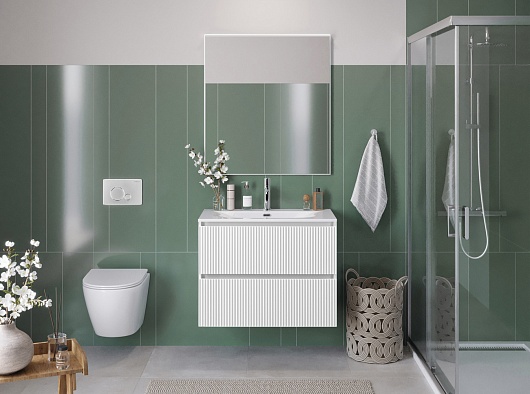 BelBagno Тумба под раковину Uno mini 90 подвесная Bianco Opaco – фотография-8