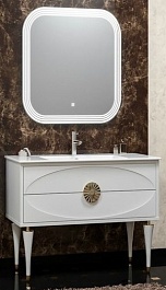  Мебель для ванной Ибица 90 белый/золото – фотография-1