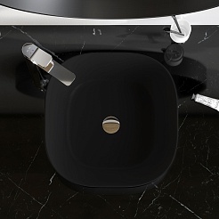 Am.Pm Мебельная накладная раковина Func 43 черная матовая – фотография-4