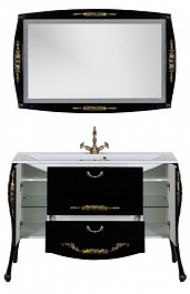 Aquanet Комплект Мебели "Виктория 120" черный/золото – фотография-11