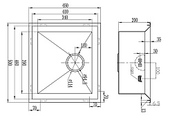 Zorg Кухонная мойка "Inox" X-4550 – фотография-2