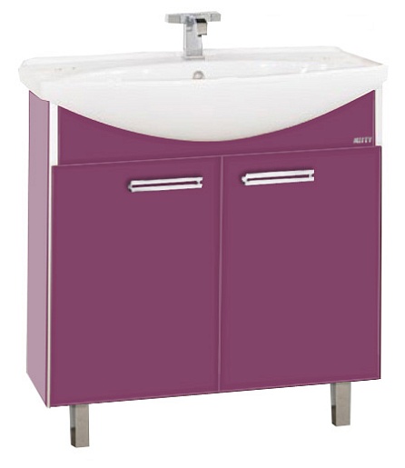 Misty Тумба с раковиной Джулия 85 прямая, сиреневая – фото-1