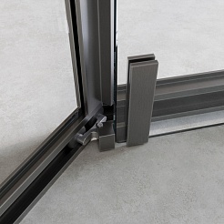 Cezares Душевой уголок Relax 304 RELAX-304-P-1-100-C-GM 100x100 профиль оружейная сталь стекло прозрачное – фотография-5