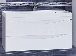 СанТа Тумба с раковиной Сатурн 100 подвесная – фотография-1