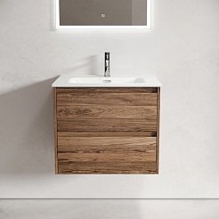 Sancos Тумба с раковиной Libra 60 дуб чарльстон раковина Element 61 CN7001 – фотография-2