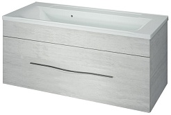 Какса-а Тумба с раковиной Кристалл 100 белая – фотография-1