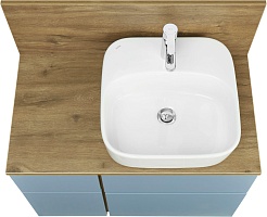 Акватон Столешница под раковину Мишель 100 со стеновой панелью дуб рустикальный – фотография-2