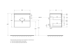 BelBagno Тумба с раковиной Kraft 60 подвесная Темно-Серый матовый с раковиной BB-8099-60 – фотография-4