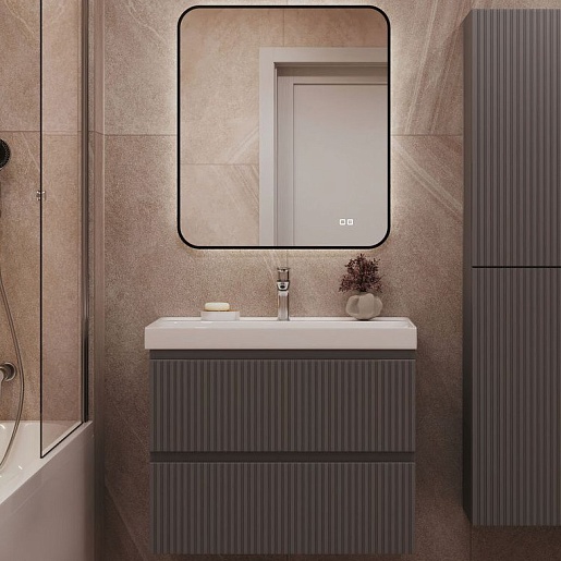 Aquanet Мебель для ванной Джейн 2.0 70 Flash подвесная графит матовый – фото-1
