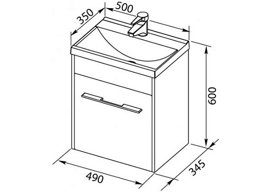 Aquanet Комплект мебели Августа 50 белый – картинка-7