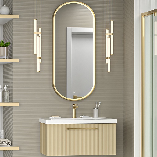 Brevita Мебель для ванной Alicante 80 подвесная капучино – фото-1