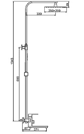 Frap Душевая стойка H802-6 F24802-6 черная – фотография-4