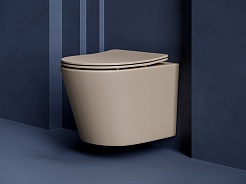 Ceramicanova Подвесной унитаз Balearica Rimless CN6000MC капучино матовый – фотография-2