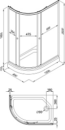Triton Душевой уголок Коралл 120/80 R Щ0000061781 – фотография-3