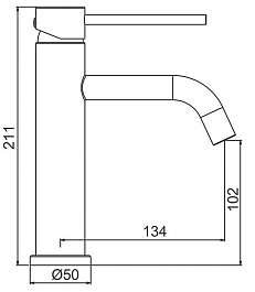 Frap Смеситель для раковины H807-6 F10807-6 черный – фотография-2