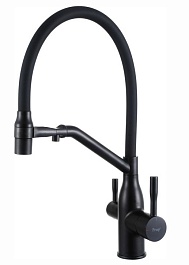 Frap Смеситель для кухни F4397-6 черный – фотография-1