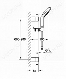 Grohe Душевой гарнитур "Rainshower Cosmopolitan 130 28762001" – фотография-2