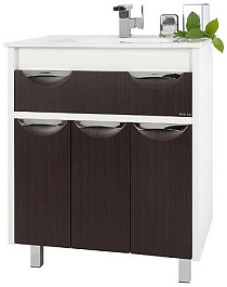 Водолей Тумба под раковину Габи 75 венге/белый – фотография-1