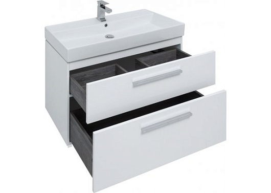 Aquanet Мебель для ванной Nova 90 белая – картинка-11