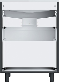 Vivon Тумба под раковину Ostin 60 напольная черная матовая – фотография-9