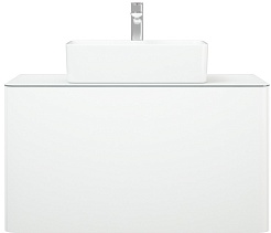 Corozo Тумба с раковиной Рино 90 Z2 подвесная белая – фотография-1