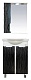 Misty Зеркальный шкаф Лорд 55 L бело-черная пленка – фотография-6